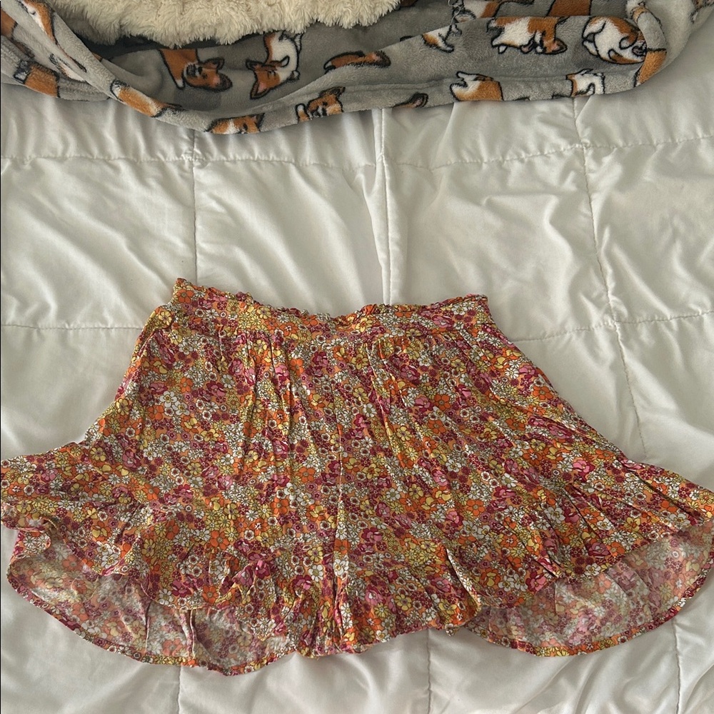 Wild Fable Floral Mini Skirt - Pink and Yellow